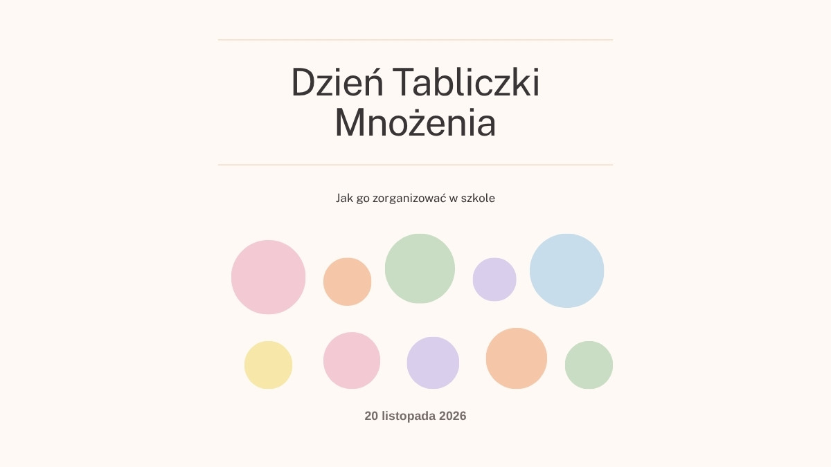 Światowy Dzień Tabliczki Mnożenia w szkole – jak go zorganizować