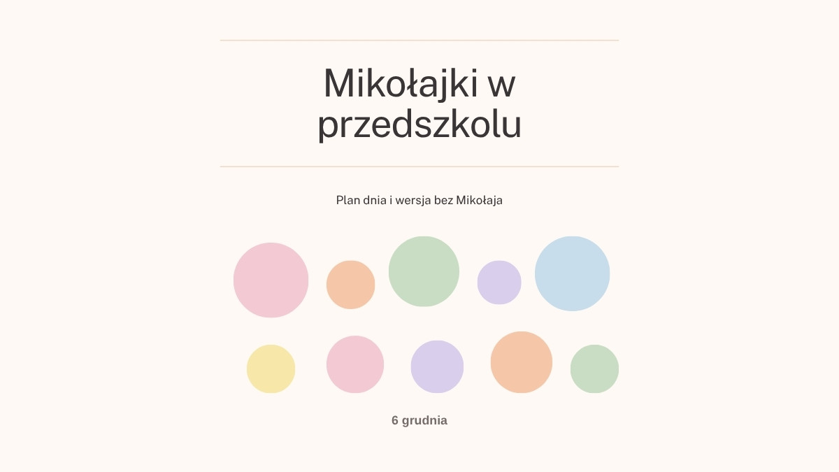 Mikołajki w przedszkolu 6 grudnia – plan dnia i wersja bez Mikołaja